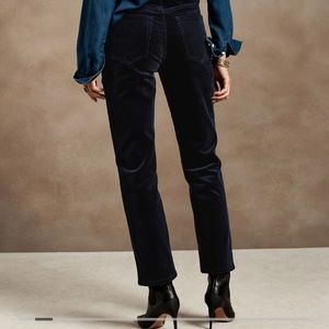High-Rise Straight Corduroy Ankle Pant